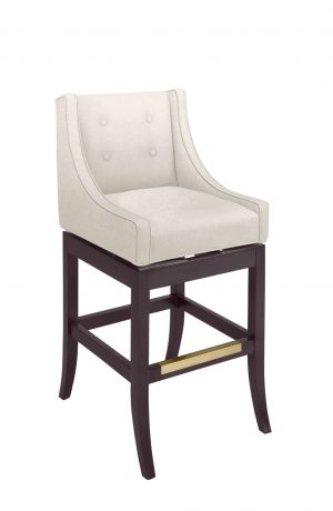 Style Upholstering 101 Transitional Wood Bar Stool with Back