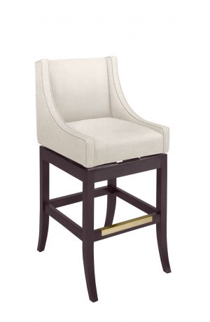 Style Upholstering 101 Transitional Wood Bar Stool with Back - No Buttons