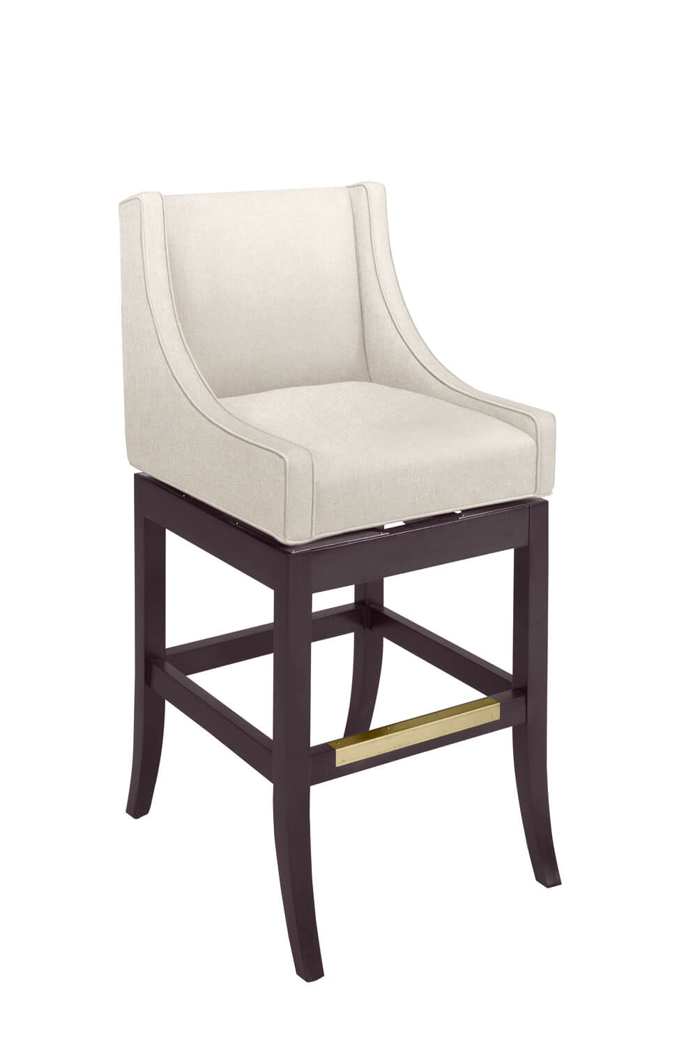 Style Upholstering 101 Transitional Wood Bar Stool with Back - No Buttons
