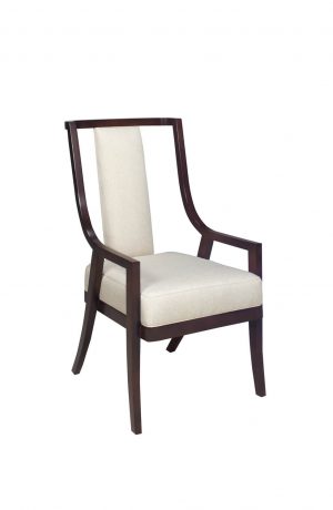 Style Upholstering #1207A Modern Wood Upholstered Dining Arm Chair