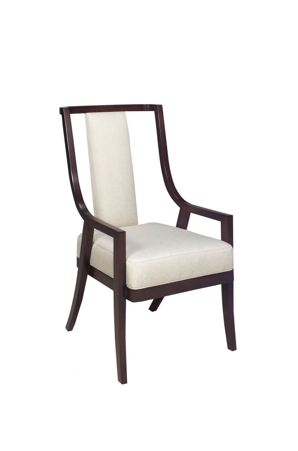 #1207A Modern Upholstered Wood Dining Arm Chair
