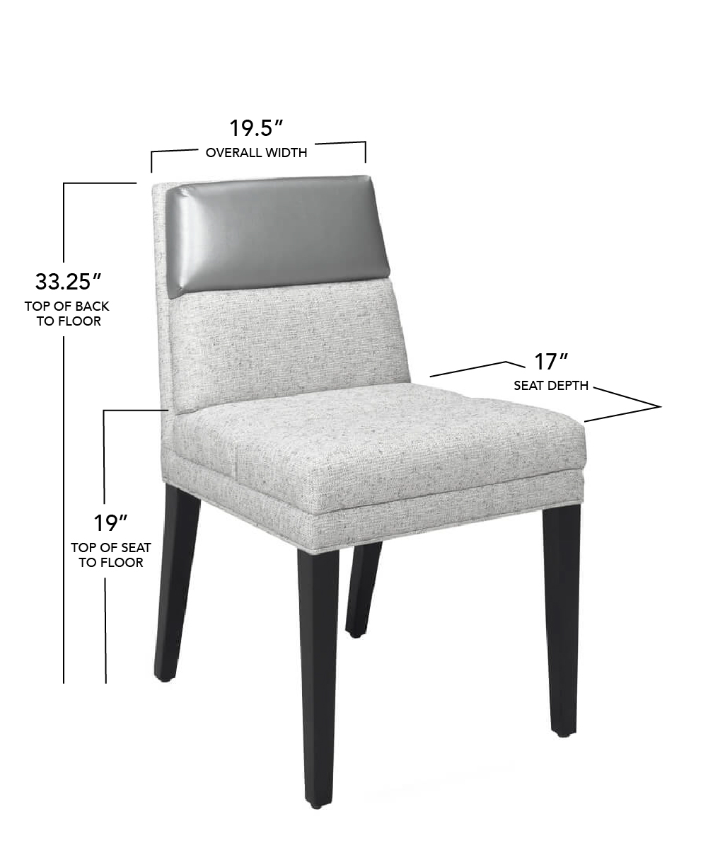 Style Upholstering's 1250 Dining Chair Dimensions