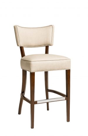 Style Upholstering's 15-SWBS Transitional Wood Swivel Bar Stool with Back