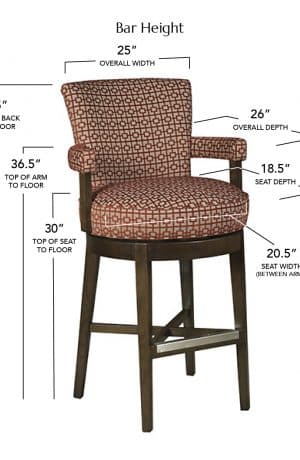 Style Upholstering's 180 Bar Height Dimensions