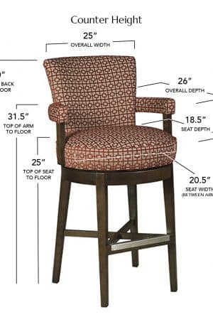 Style Upholstering's 180 Counter Height Dimensions
