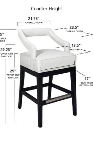 Style Upholstering's 185-SSB Counter Height Dimensions