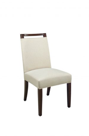 Style Upholstering #6622 Modern Wood Upholstered Dining Chair with Handle Pull on Back