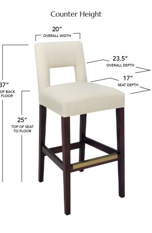 Style Upholstering's 6655-BS Counter Height Dimensions