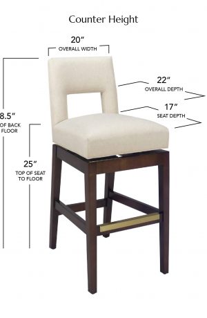 Style Upholstering's 6655 Counter Height Dimensions