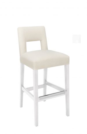 Style Upholstering's #6655 White Lacquer Bar Stool