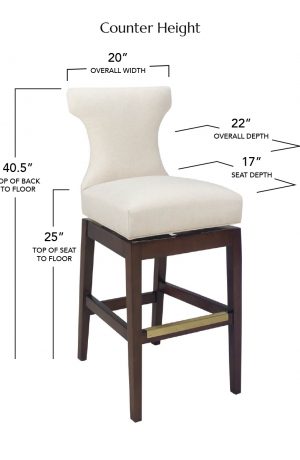 Style Upholstering's 6670-SSB Counter Height Dimensions