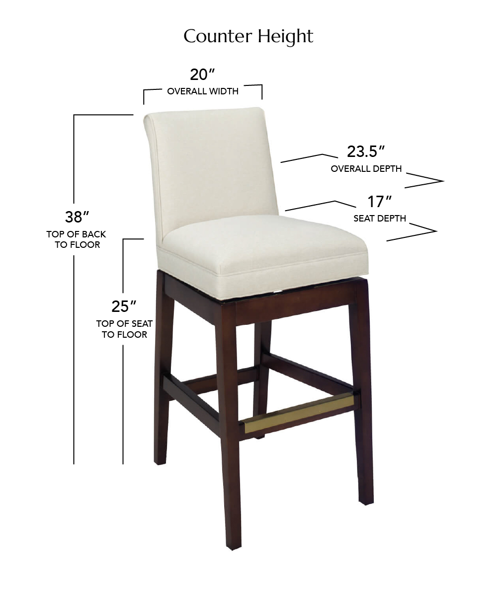 Style Upholstering's 6698-SSB Counter Height Dimensions