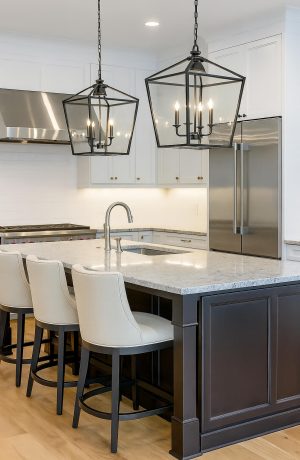 Style Upholstering's 670 Bar Stools in Modern Kitchen Design