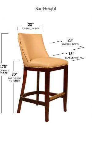 Style Upholstering's 670 Wood Bar Height Stool