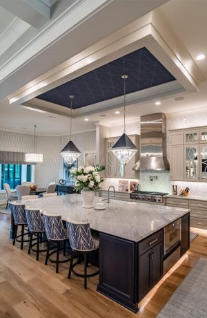 Style Upholstering #670 Wood Bar Stools in Customers Kitchen