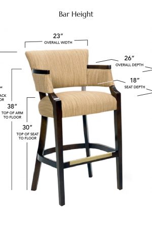 Style Upholstering's 6703 Bar Height Dimensions