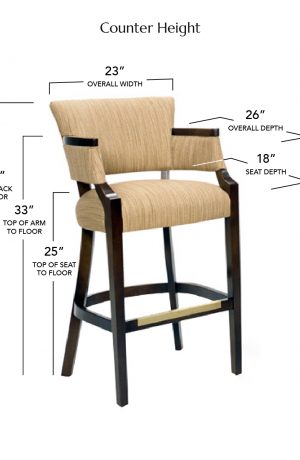Style Upholstering's 6703 Counter Height Dimensions