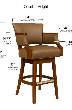 Style Upholstering's 6705 Swivel Counter Height Dimensions