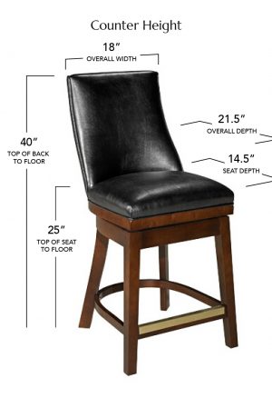 Style Upholstering's 671-2 Counter Height Dimensions
