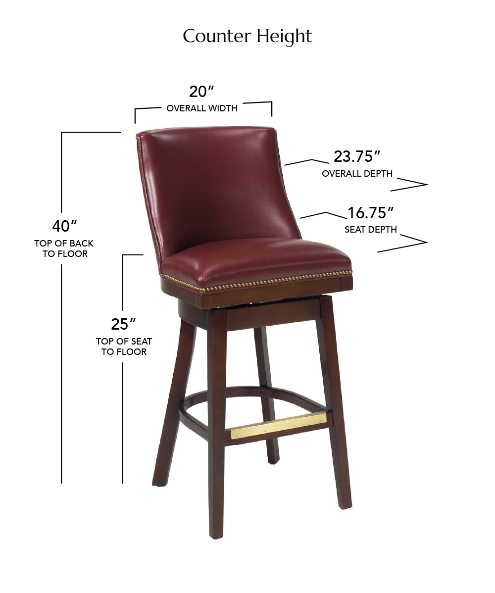 Style Upholstering's 671 Counter Height Dimensions