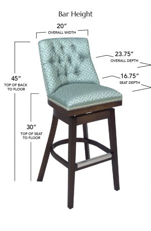 Style Upholstering's 673 Bar Height Dimensions