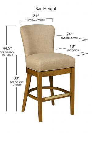 Style Upholstering's #687 Bar Height Dimensions