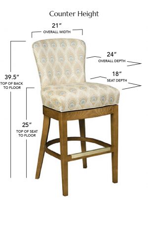 Style Upholstering's #687 Counter Height Dimensions