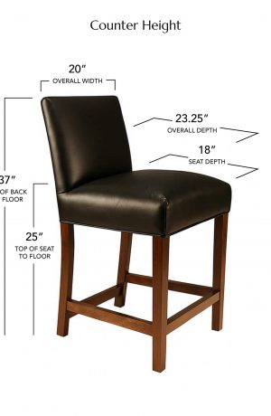 Style Upholstering's #696 Counter Height Dimensions
