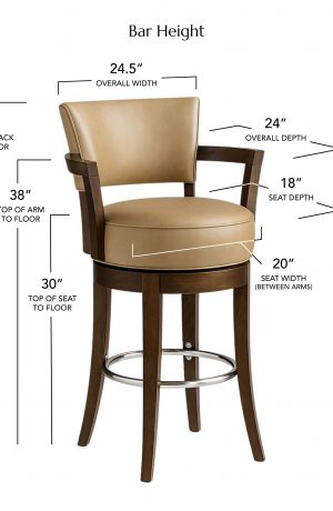 Style Upholstering's #714 Bar Height Dimensions