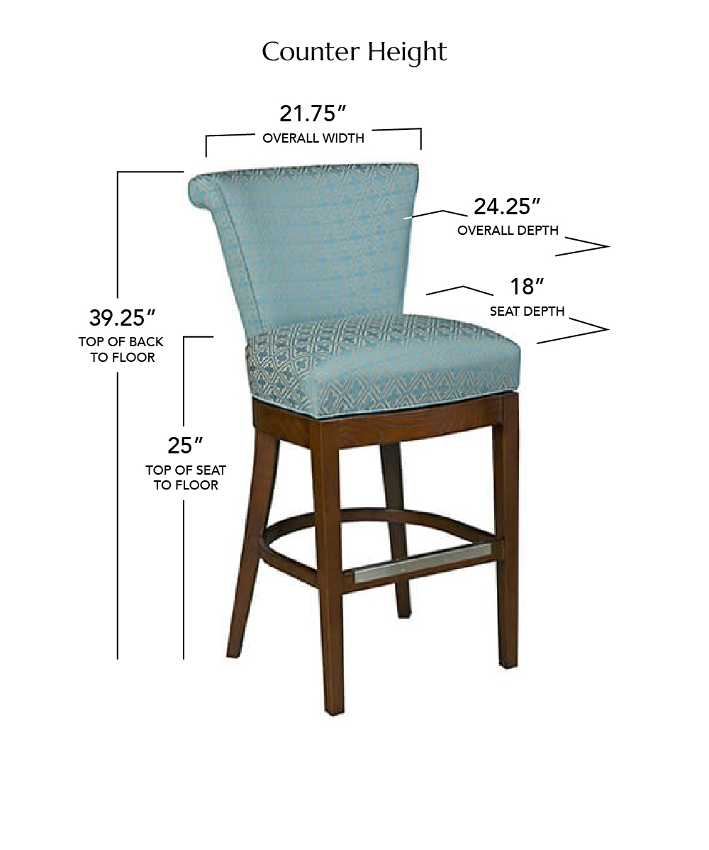 Style Upholstering's 725 Counter Height Dimensions