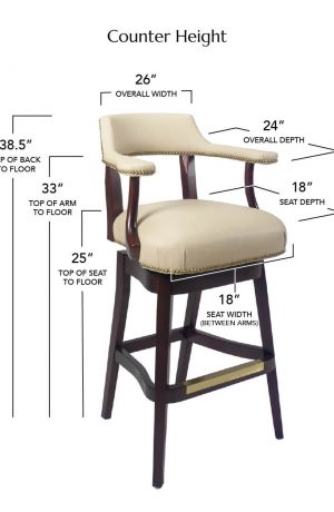Style Upholstering's 795-SWBS Counter Height Dimensions