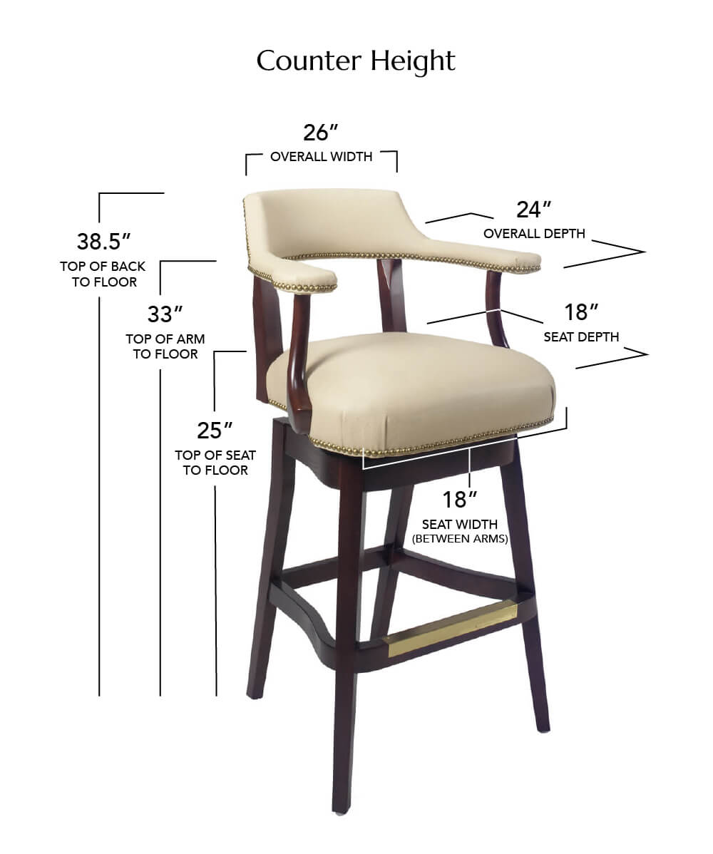 Style Upholstering's 795-SWBS Counter Height Dimensions