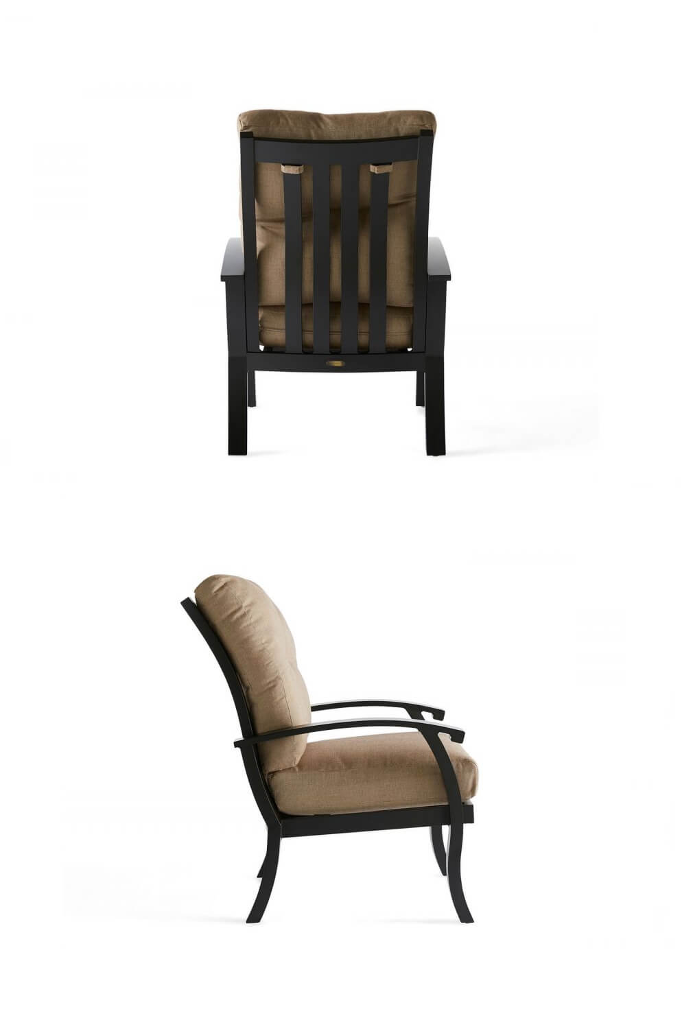 Mallin's Georgetown Outdoor Dining Arm Chair - View of Back and Side