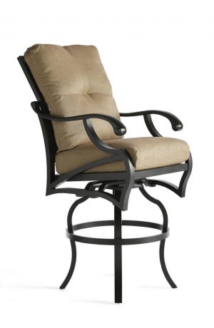 Mallin's Volare Outdoor Swivel Bar Stool with Arms