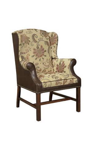 Style Upholstering #2405 Traditional Upholstered Dining Wingback Chair