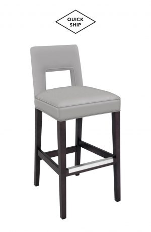 Style Upholstering 6655 Non-Swivel Wood Bar Stool with Back