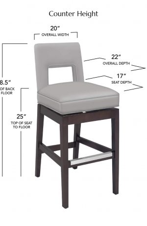 Style Upholstering's 6655-QS Counter Height Dimensions