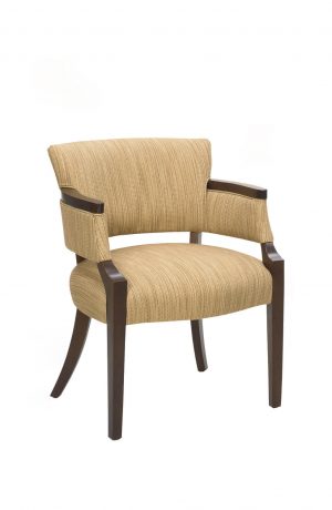 Style Upholstering #6701 Upholstered Wood Dining Arm Chair