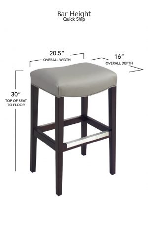 Style Upholstering's 680 QS Bar Height Dimensions