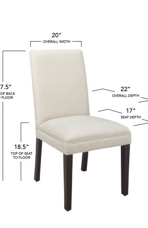 Style Upholstering's 800 Dining Chair Dimensions