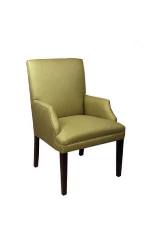 Style Upholstering #800 Modern Wood Upholstered Dining Arm Chair
