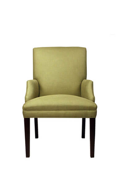 Style Upholstering #800 Modern Wood Upholstered Dining Arm Chair - Front