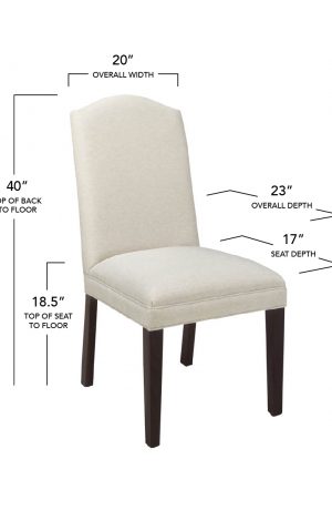 Style Upholstering's 802 Dining Chair Dimensions