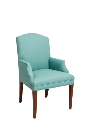 Style Upholstering's 802A Classic Dining Arm Chair in Blue Green