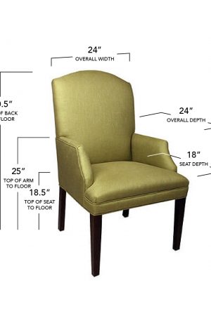 Style Upholstering's 802A Dining Chair Dimensions