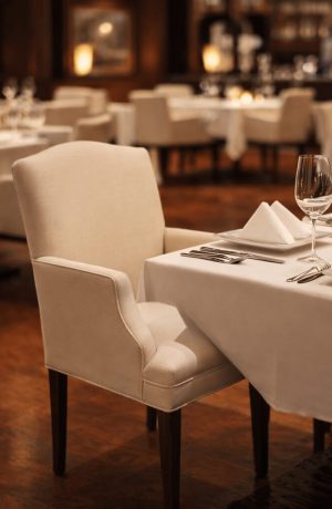 Style Upholstering's 802A Modern Comfortable Dining Arm Chair at Restaurant