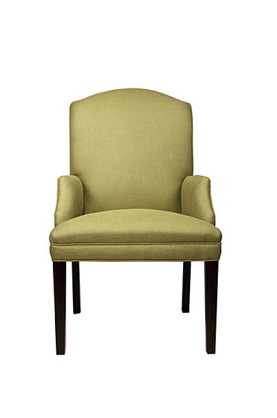 Style Upholstering #802A Modern Wood Upholstered Dining Arm Chair - Front