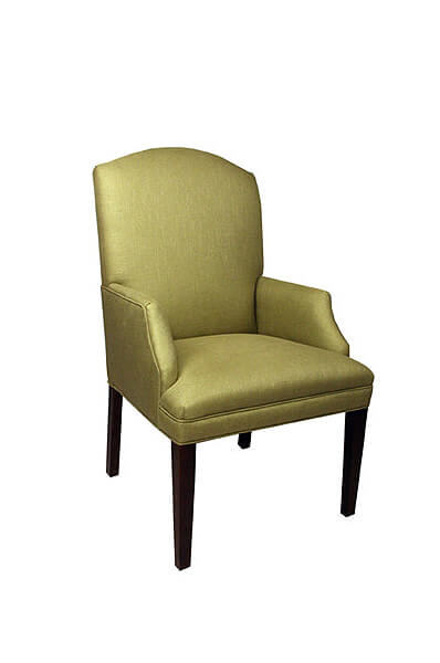 #802A Transitional Upholstered Wood Dining Arm Chair