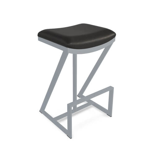 Astro backless bar stool with saddle seat