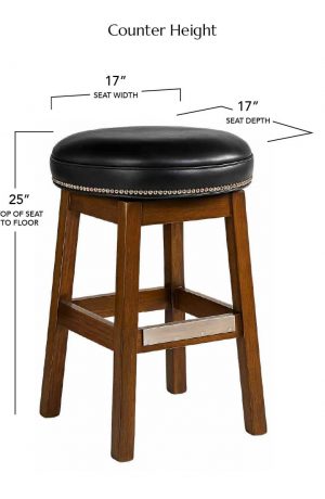 Style Upholstering's 141 Backless Swivel Counter Height Stool